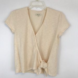 MADEWELL short-sleeved tie-front top
